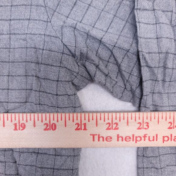 Pure Stuff Flannel Long Sleeve Button Up Shirt Mens Size Large L Gray Black - Picture 8 of 10